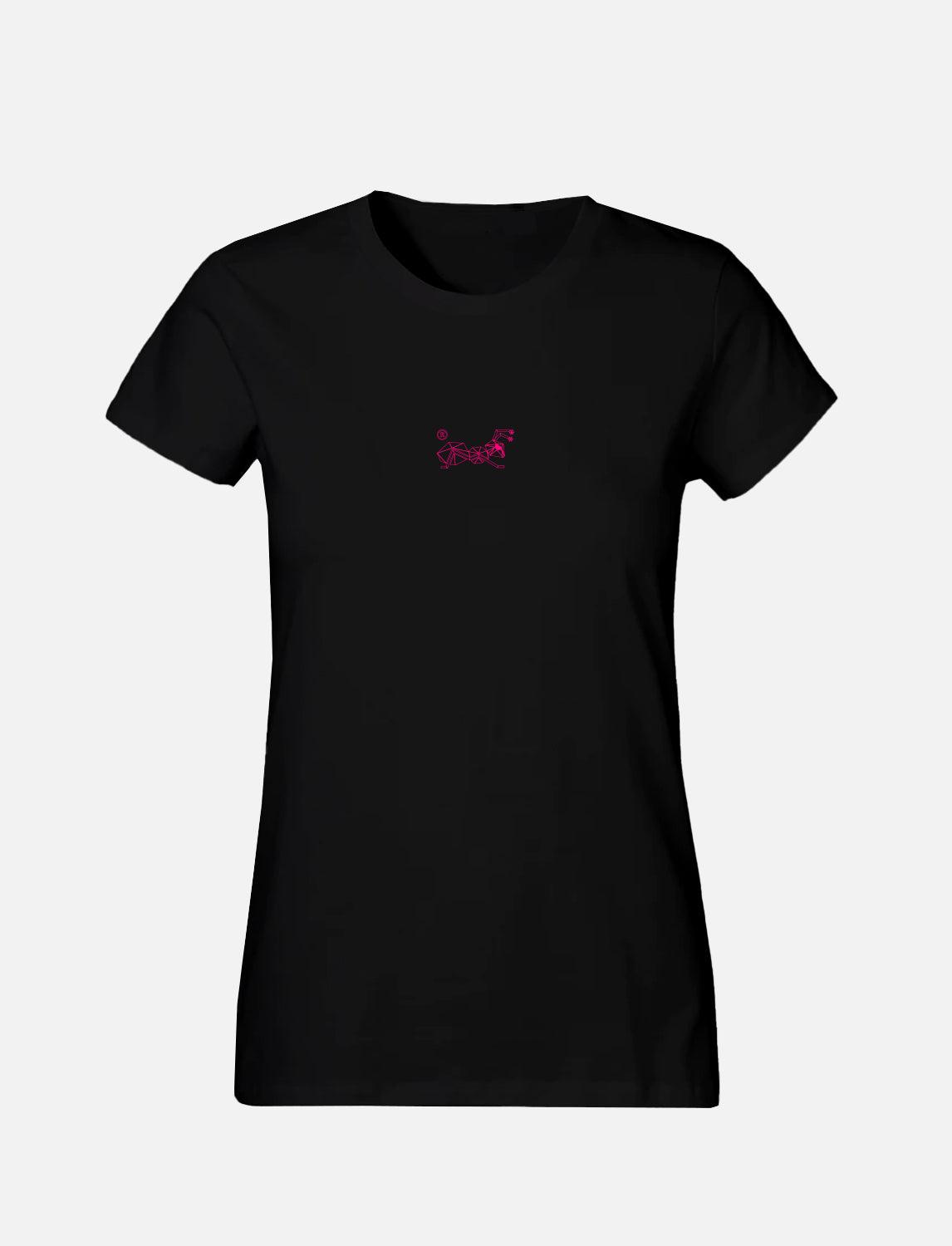 Damen T-Shirt mit kleinem line Ant Logo 100% Soft Baumwolle