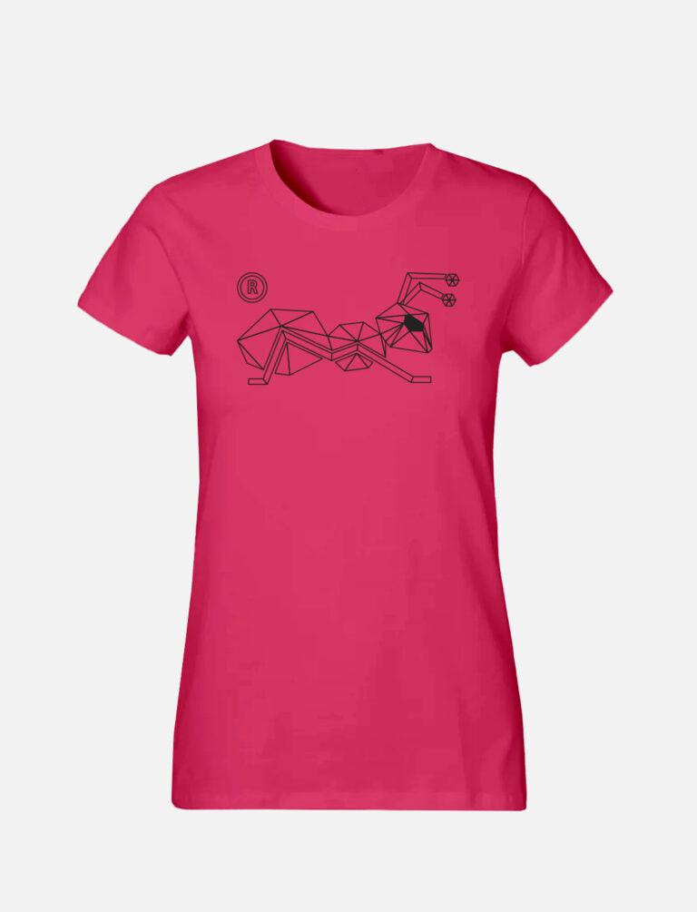 Damen T-Shirt mit großem line Ant Logo 100% Soft Baumwolle