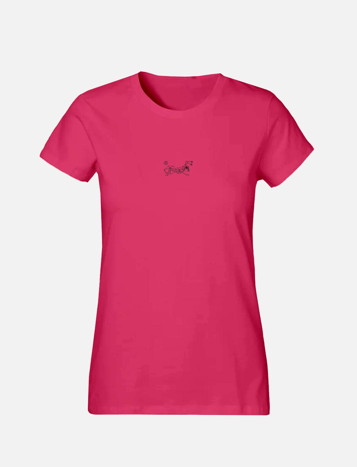 Damen T-Shirt mit kleinem line Ant Logo 100% Soft Baumwolle