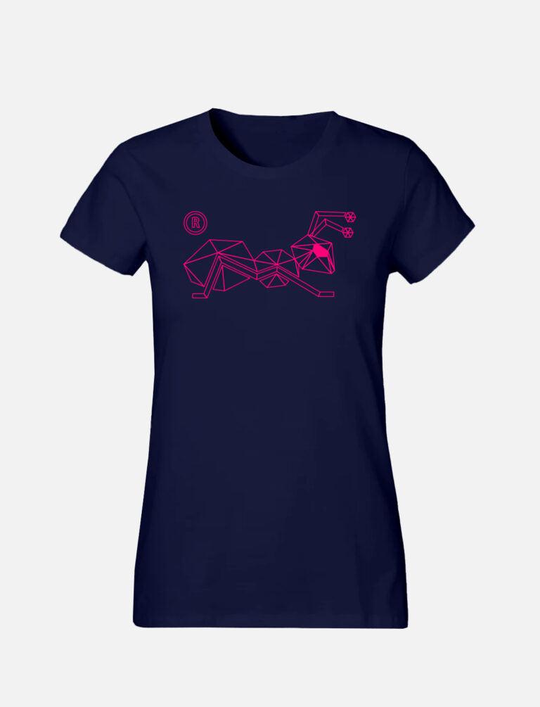 Damen T-Shirt mit großem line Ant Logo 100% Soft Baumwolle