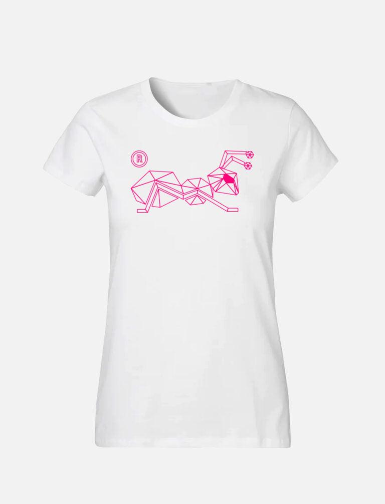 Damen T-Shirt mit großem line Ant Logo 100% Soft Baumwolle