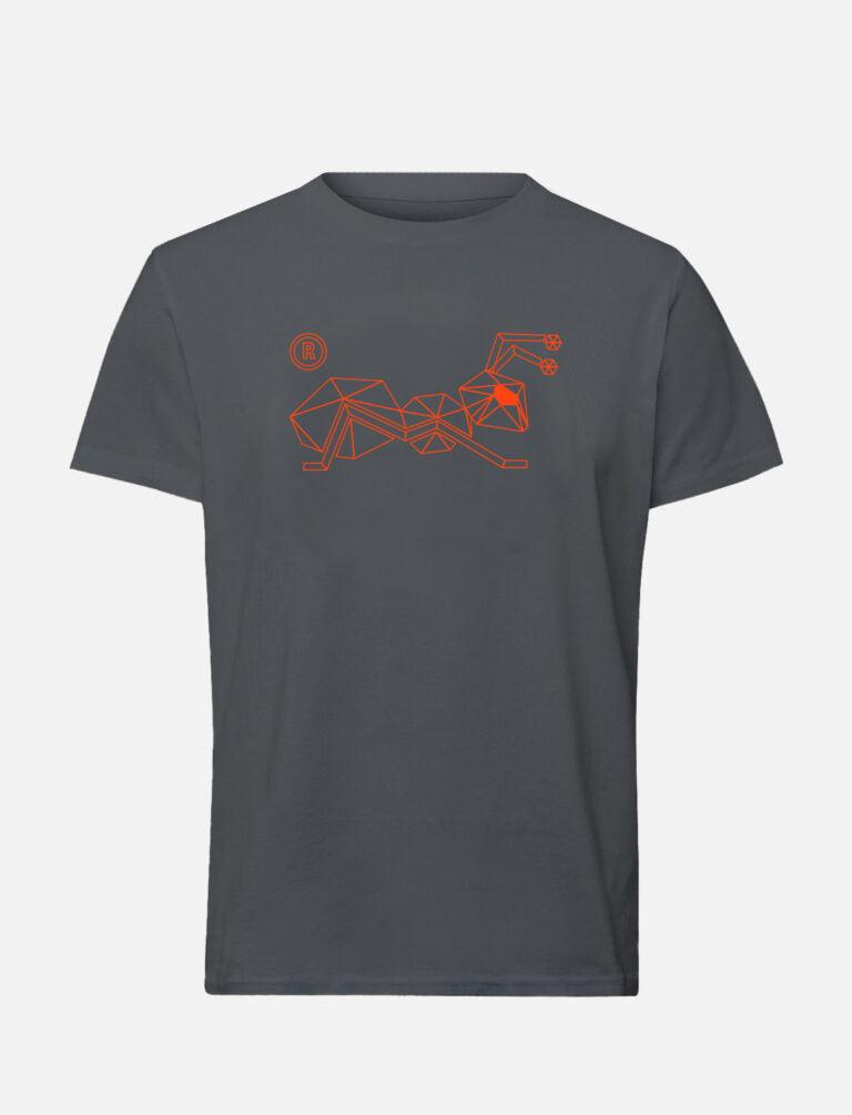 Herren-T-Shirt mit großem line Ant Logo 100% Heavy Baumwolle