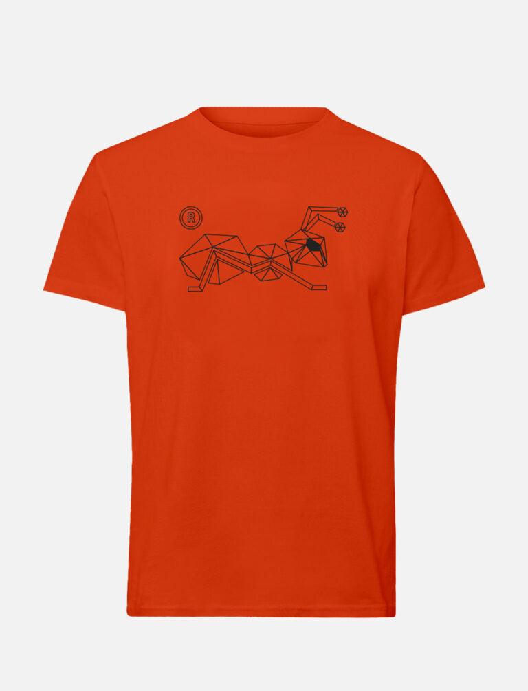 Herren-T-Shirt mit großem line Ant Logo 100% Heavy Baumwolle