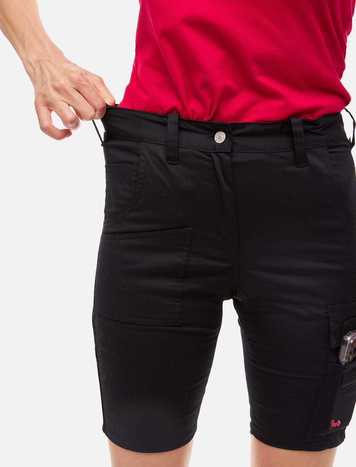 power Stretch Damen Kurze-Arbeitshose Cargo Shorts Slim Fit