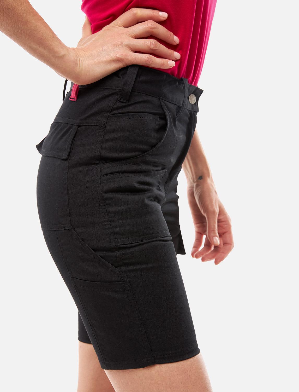 power Stretch Damen Kurze-Arbeitshose Cargo Shorts Slim Fit