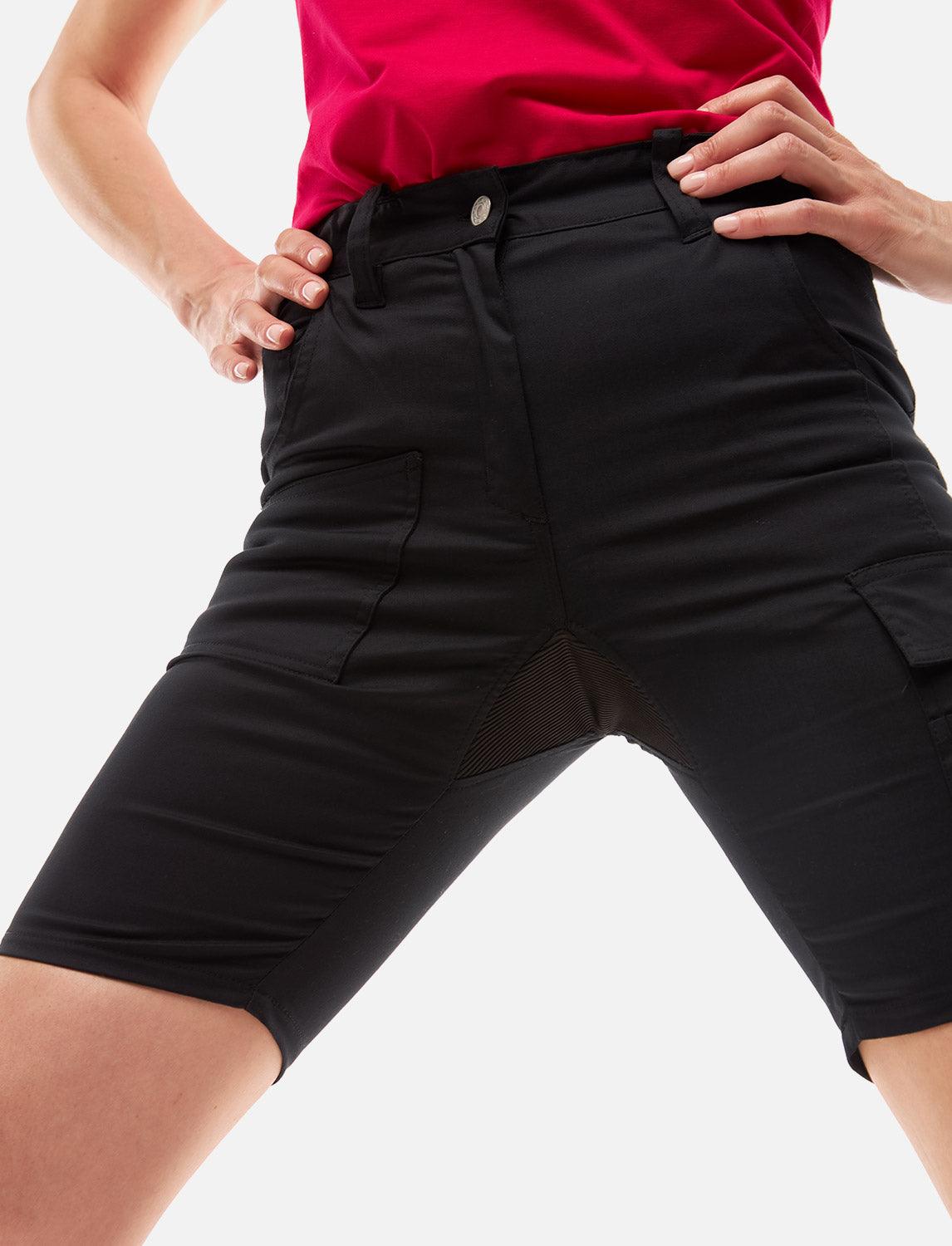 power Stretch Damen Kurze-Arbeitshose Cargo Shorts Slim Fit