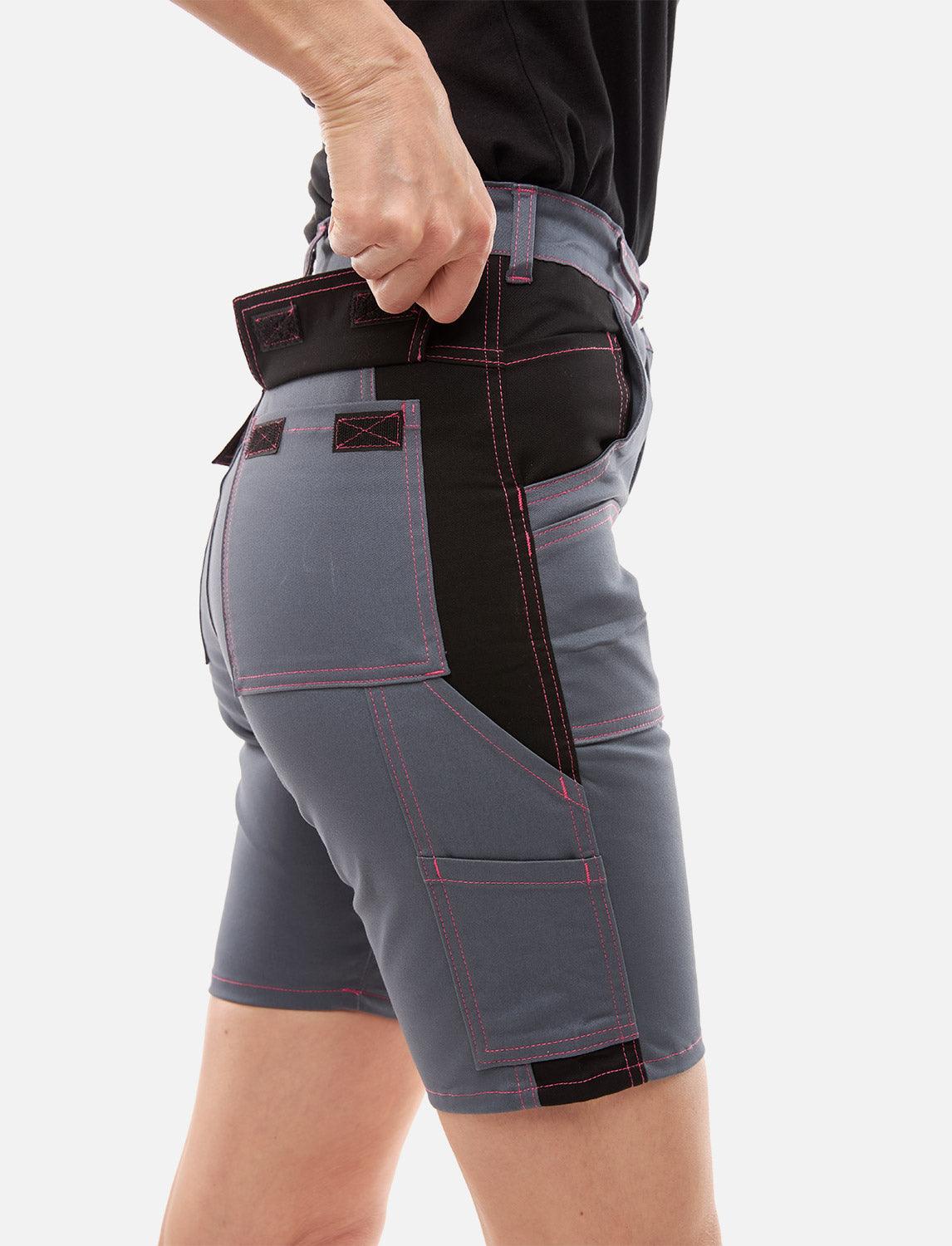 Damen Cargo Shorts Stretch Baumwolle Kurze-Arbeitshose Slim Fit