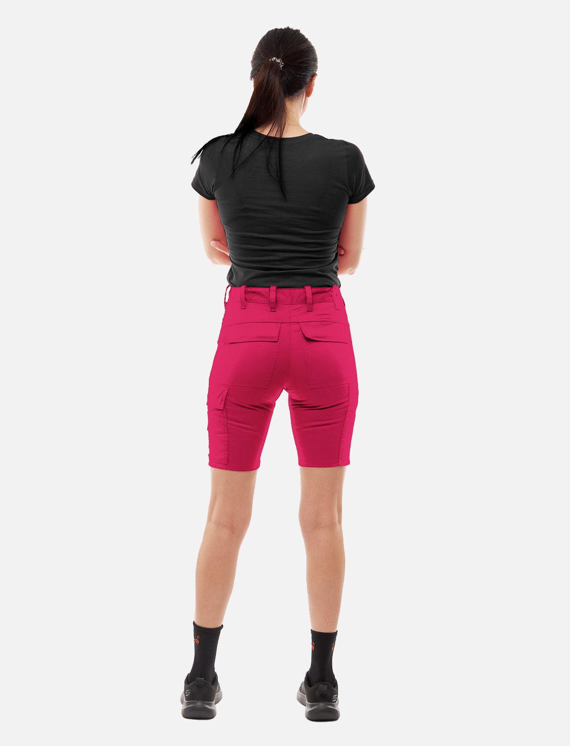 Damen Cargo Shorts Stretch Baumwolle Kurze-Arbeitshose Slim Fit