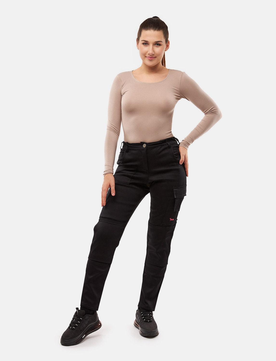 power Stretch Damen Arbeitshose Slim Fit Bundhose mit Kniepolstertaschen