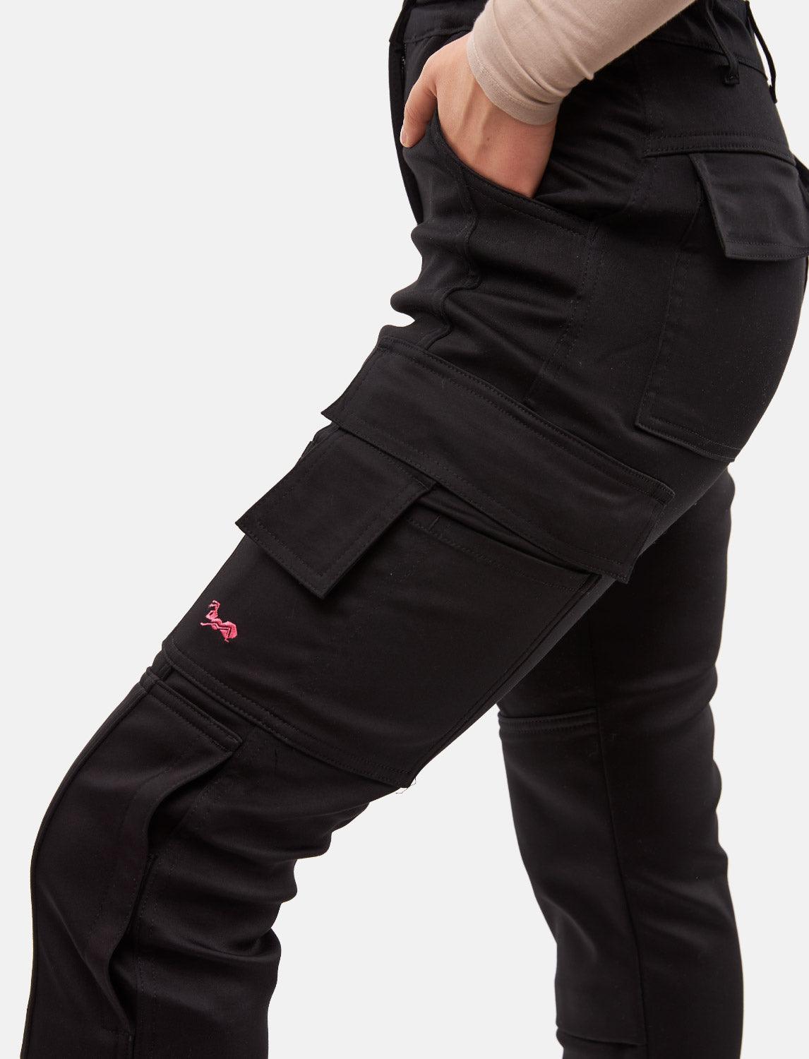 power Stretch Damen Arbeitshose Slim Fit Bundhose mit Kniepolstertaschen