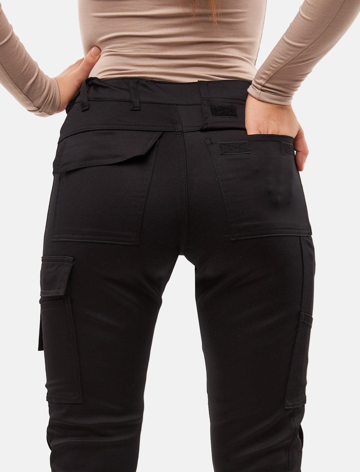 power Stretch Damen Arbeitshose Slim Fit Bundhose mit Kniepolstertaschen