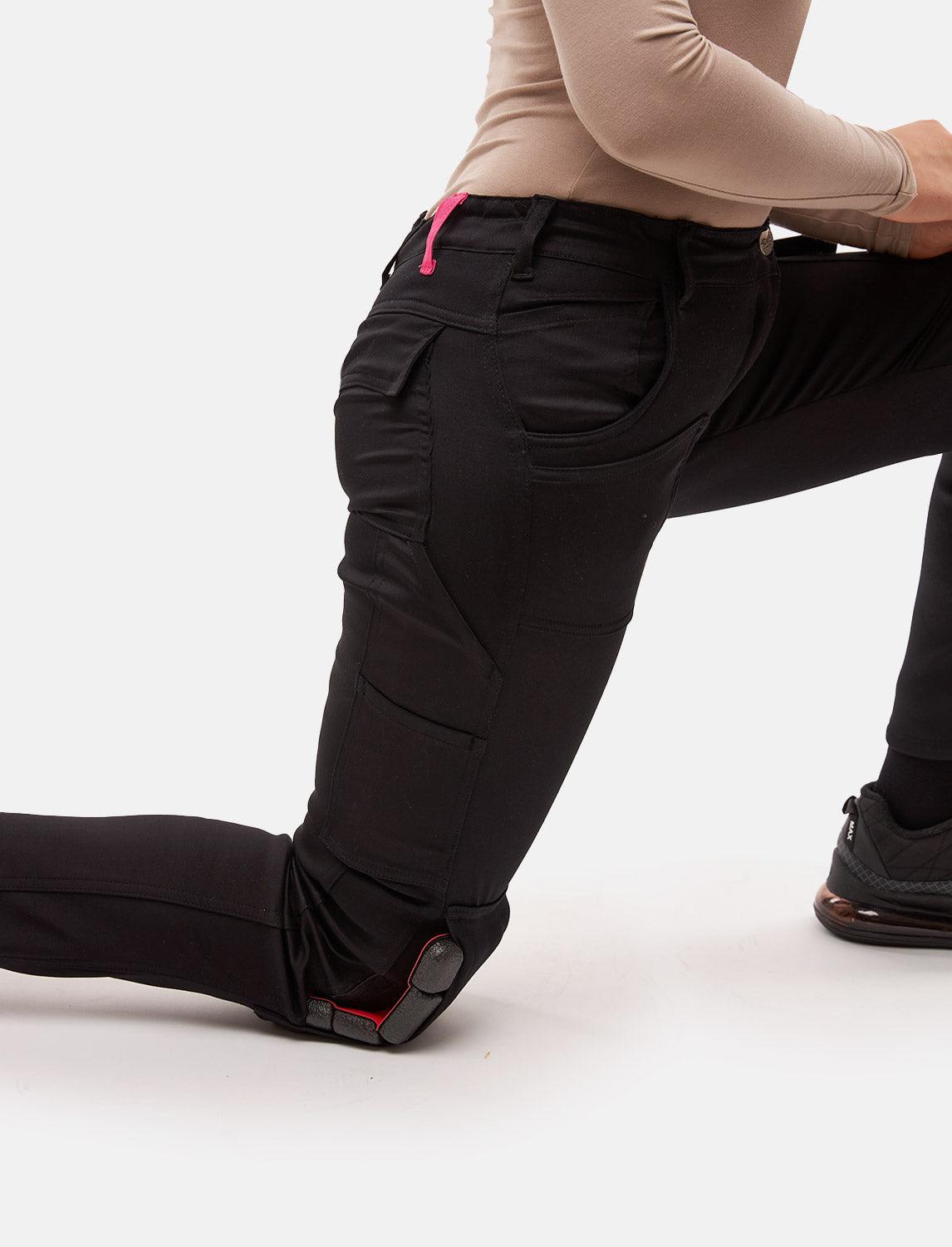 power Stretch Damen Arbeitshose Slim Fit Bundhose mit Kniepolstertaschen