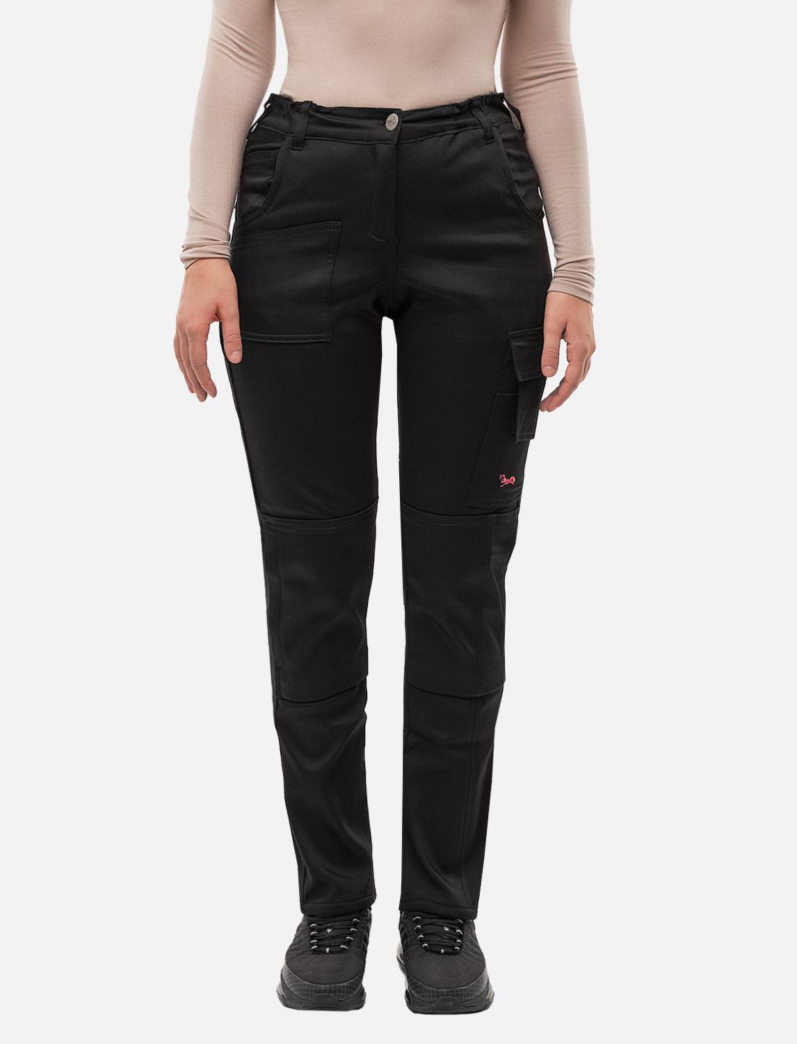 power Stretch Damen Arbeitshose Slim Fit Bundhose mit Kniepolstertaschen