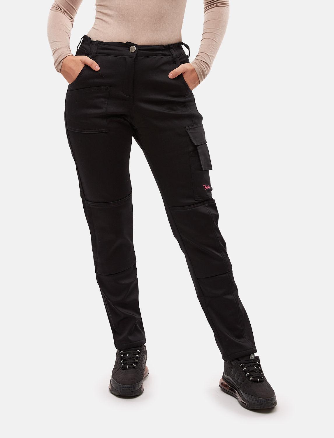 power Stretch Damen Arbeitshose Slim Fit Bundhose mit Kniepolstertaschen