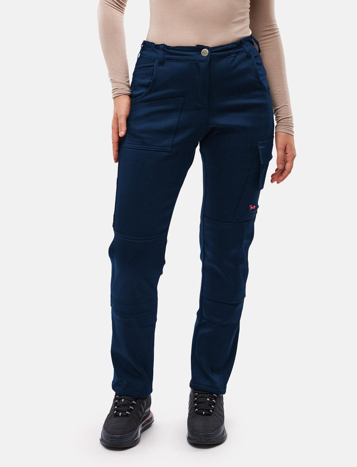 power Stretch Damen Arbeitshose Slim Fit Bundhose mit Kniepolstertaschen