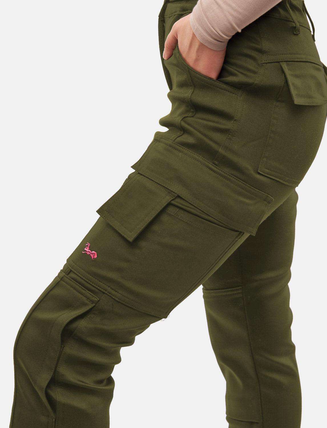 power Stretch Damen Arbeitshose Slim Fit Bundhose mit Kniepolstertaschen