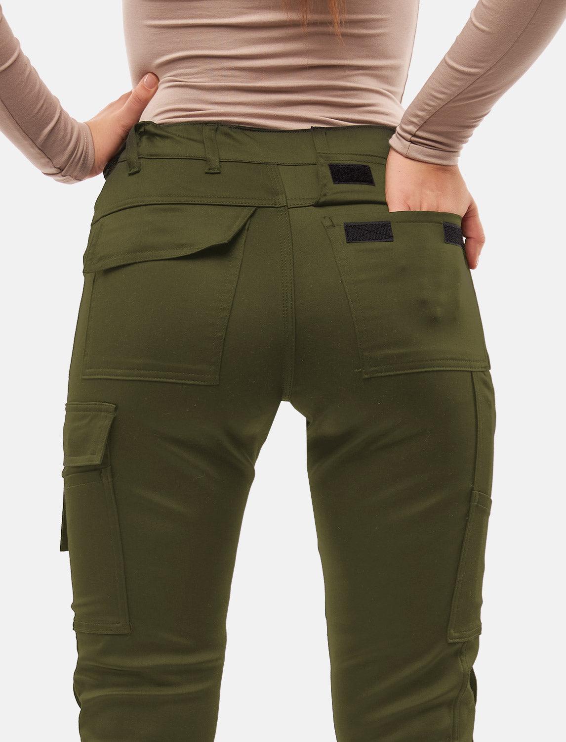 power Stretch Damen Arbeitshose Slim Fit Bundhose mit Kniepolstertaschen