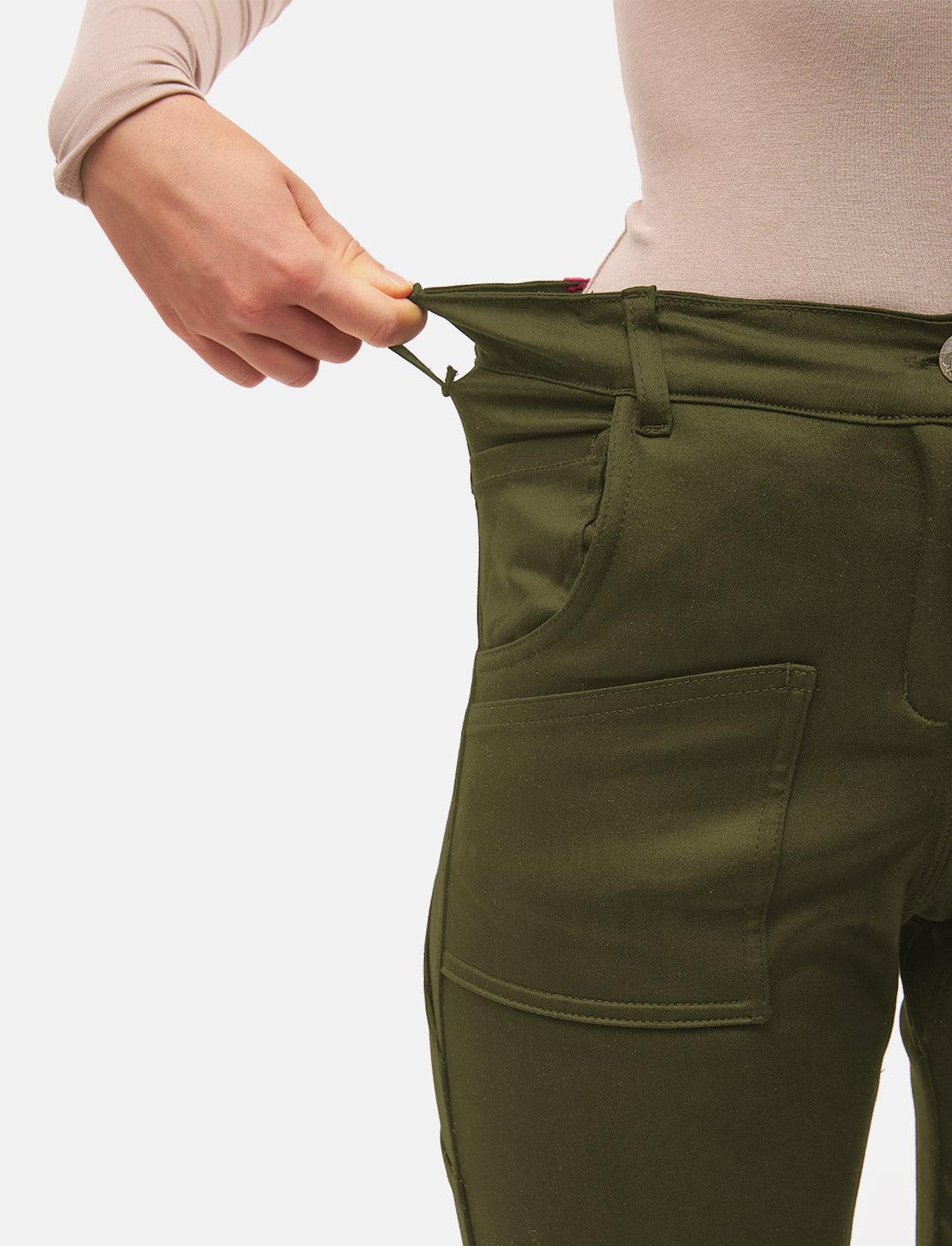 power Stretch Damen Arbeitshose Slim Fit Bundhose mit Kniepolstertaschen