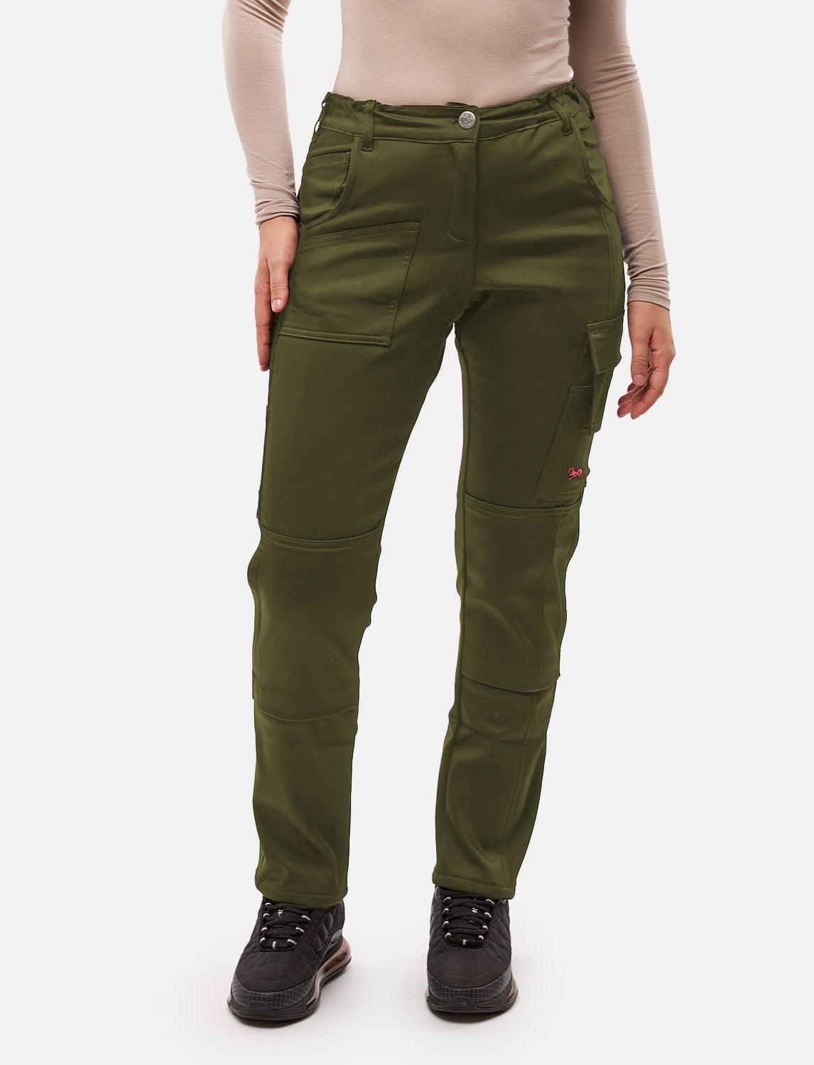 power Stretch Damen Arbeitshose Slim Fit Bundhose mit Kniepolstertaschen