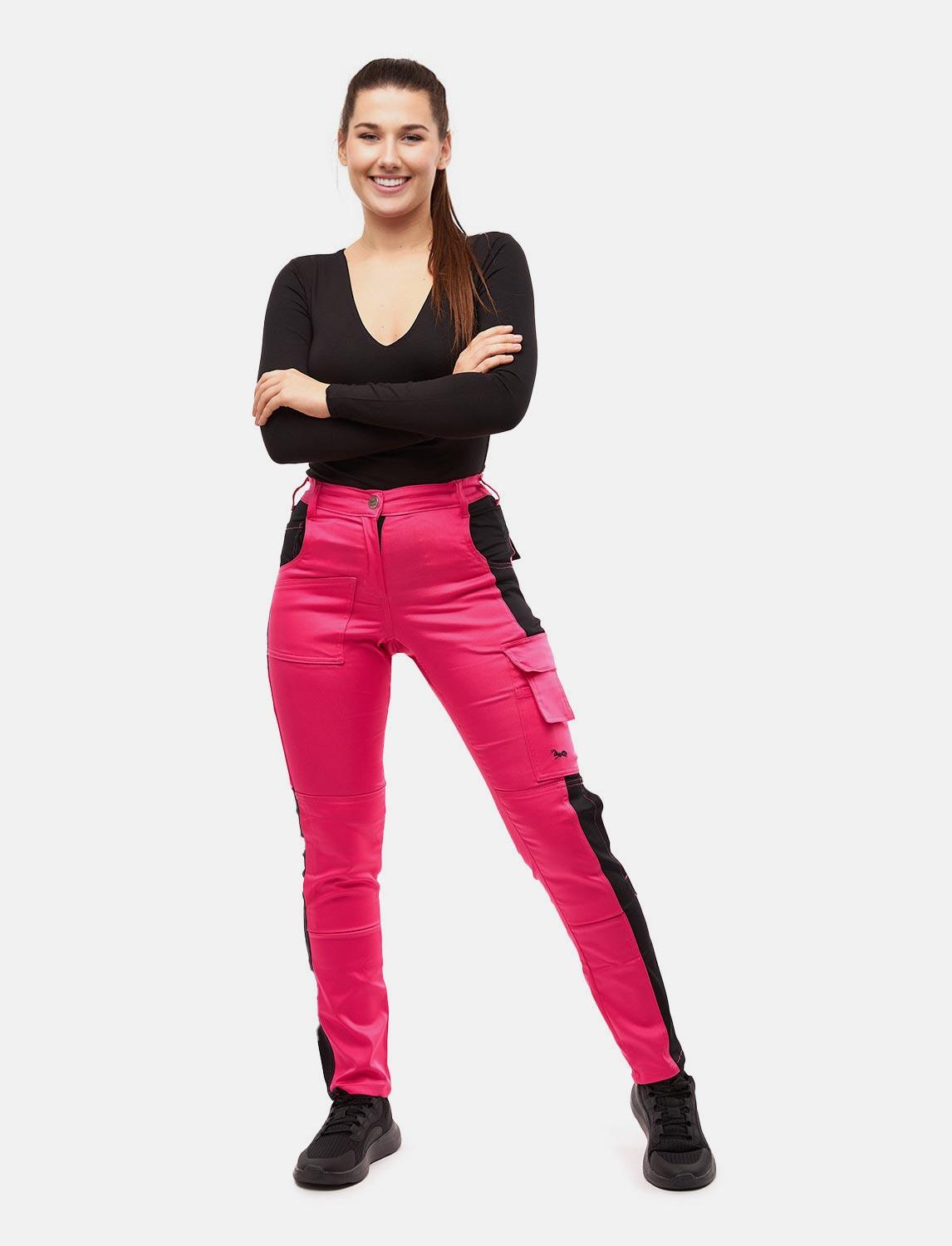 power Stretch Damen Arbeitshose Slim Fit Bundhose mit Kniepolstertaschen