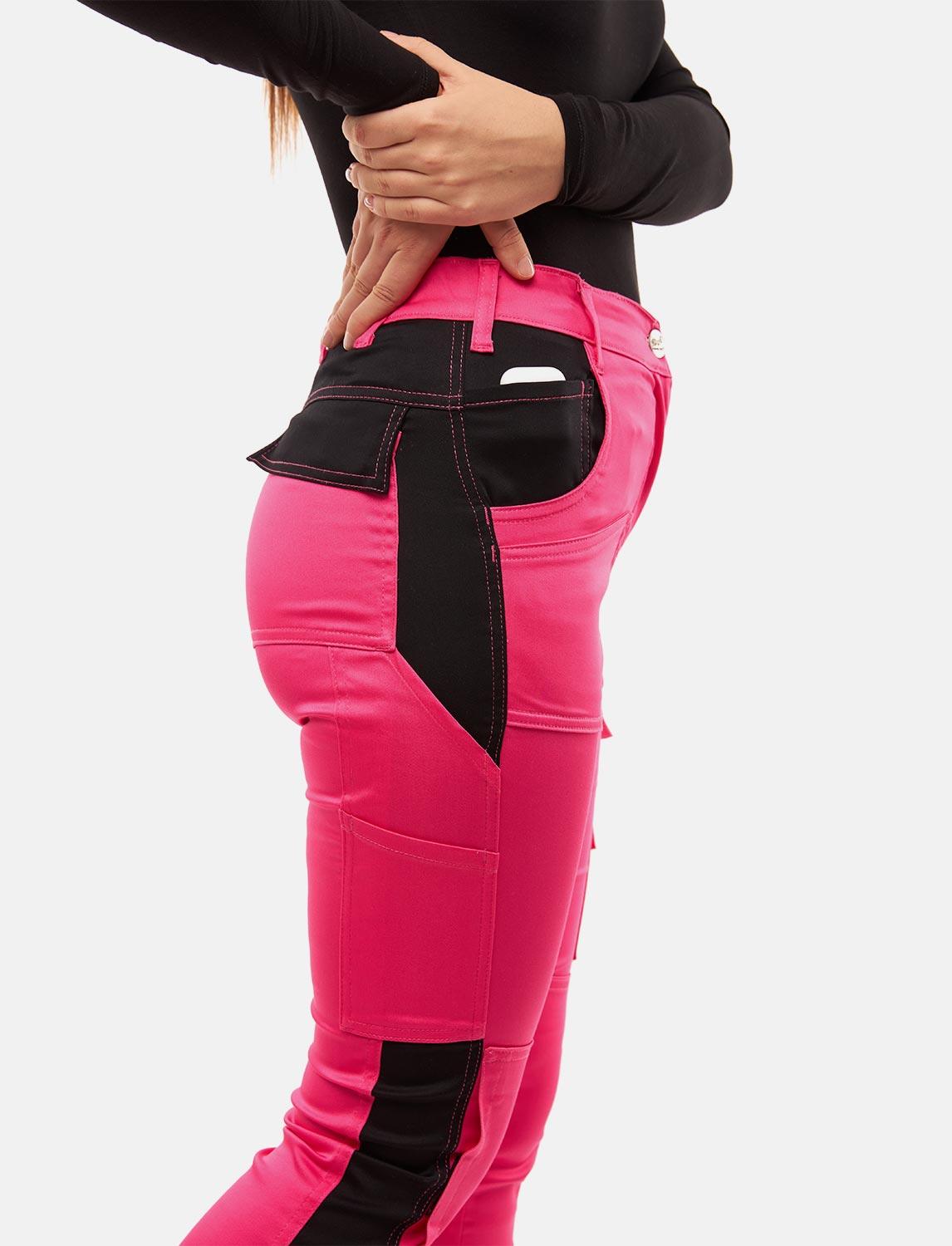 power Stretch Damen Arbeitshose Slim Fit Bundhose mit Kniepolstertaschen
