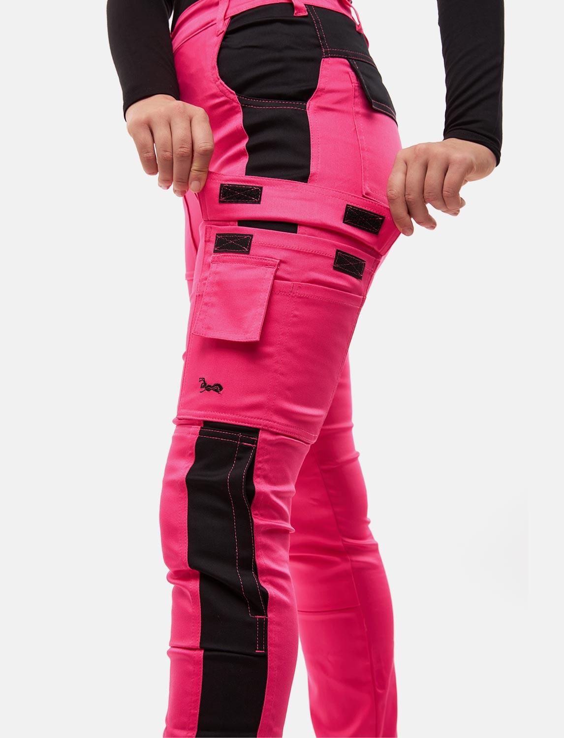 power Stretch Damen Arbeitshose Slim Fit Bundhose mit Kniepolstertaschen