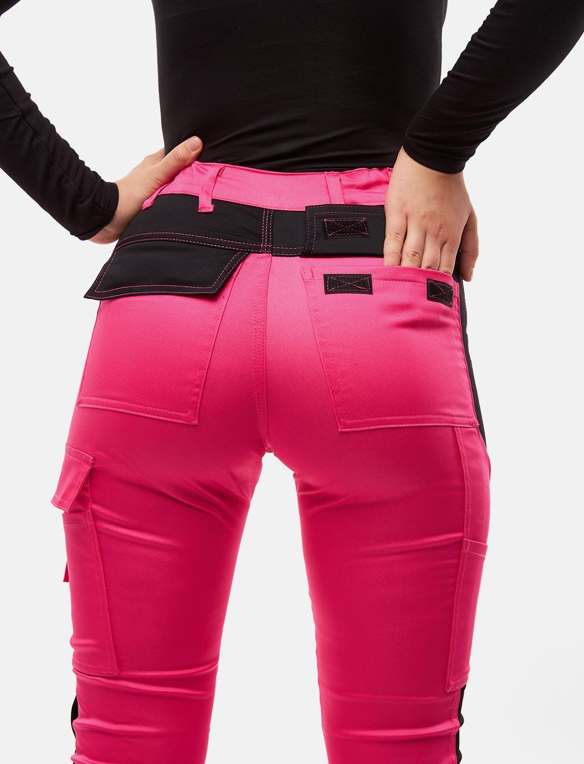 power Stretch Damen Arbeitshose Slim Fit Bundhose mit Kniepolstertaschen