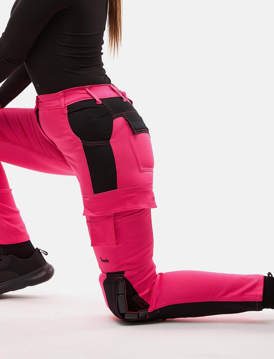 power Stretch Damen Arbeitshose Slim Fit Bundhose mit Kniepolstertaschen
