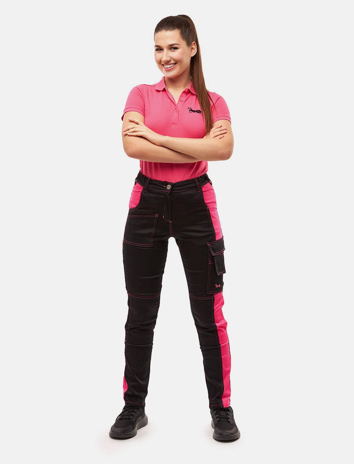 power Stretch Damen Arbeitshose Slim Fit Bundhose mit Kniepolstertaschen