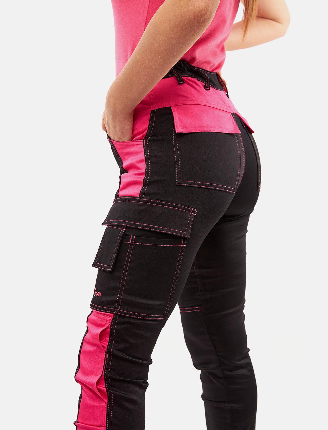 power Stretch Damen Arbeitshose Slim Fit Bundhose mit Kniepolstertaschen