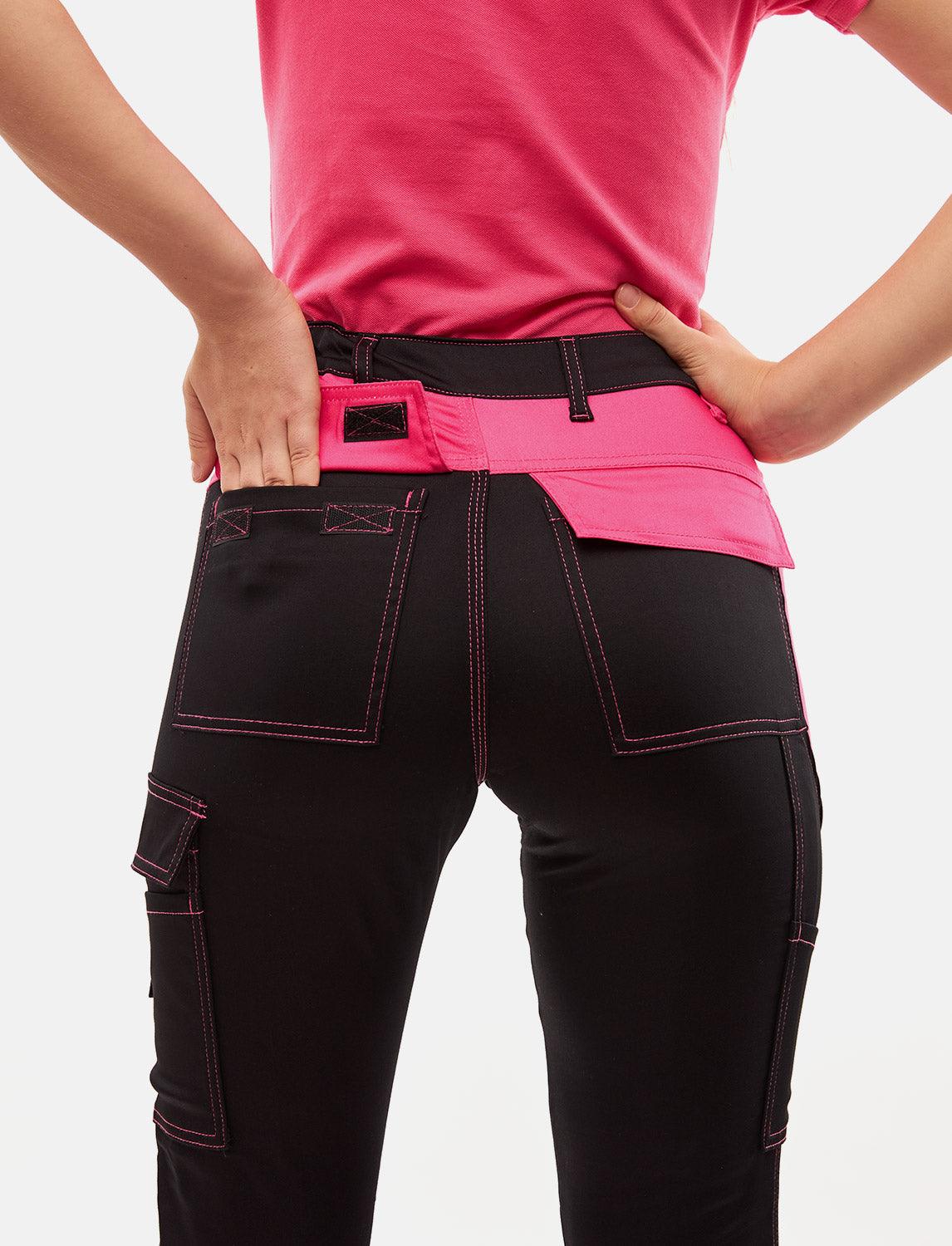 power Stretch Damen Arbeitshose Slim Fit Bundhose mit Kniepolstertaschen