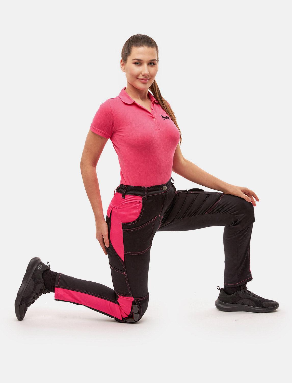 power Stretch Damen Arbeitshose Slim Fit Bundhose mit Kniepolstertaschen