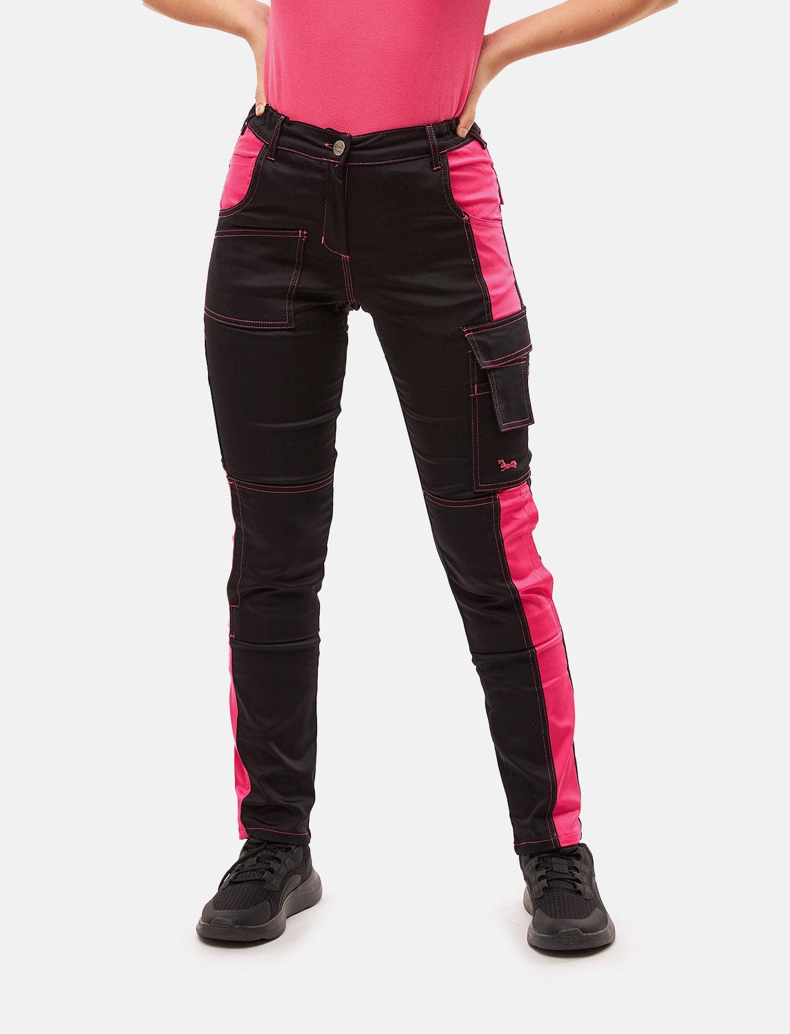power Stretch Damen Arbeitshose Slim Fit Bundhose mit Kniepolstertaschen