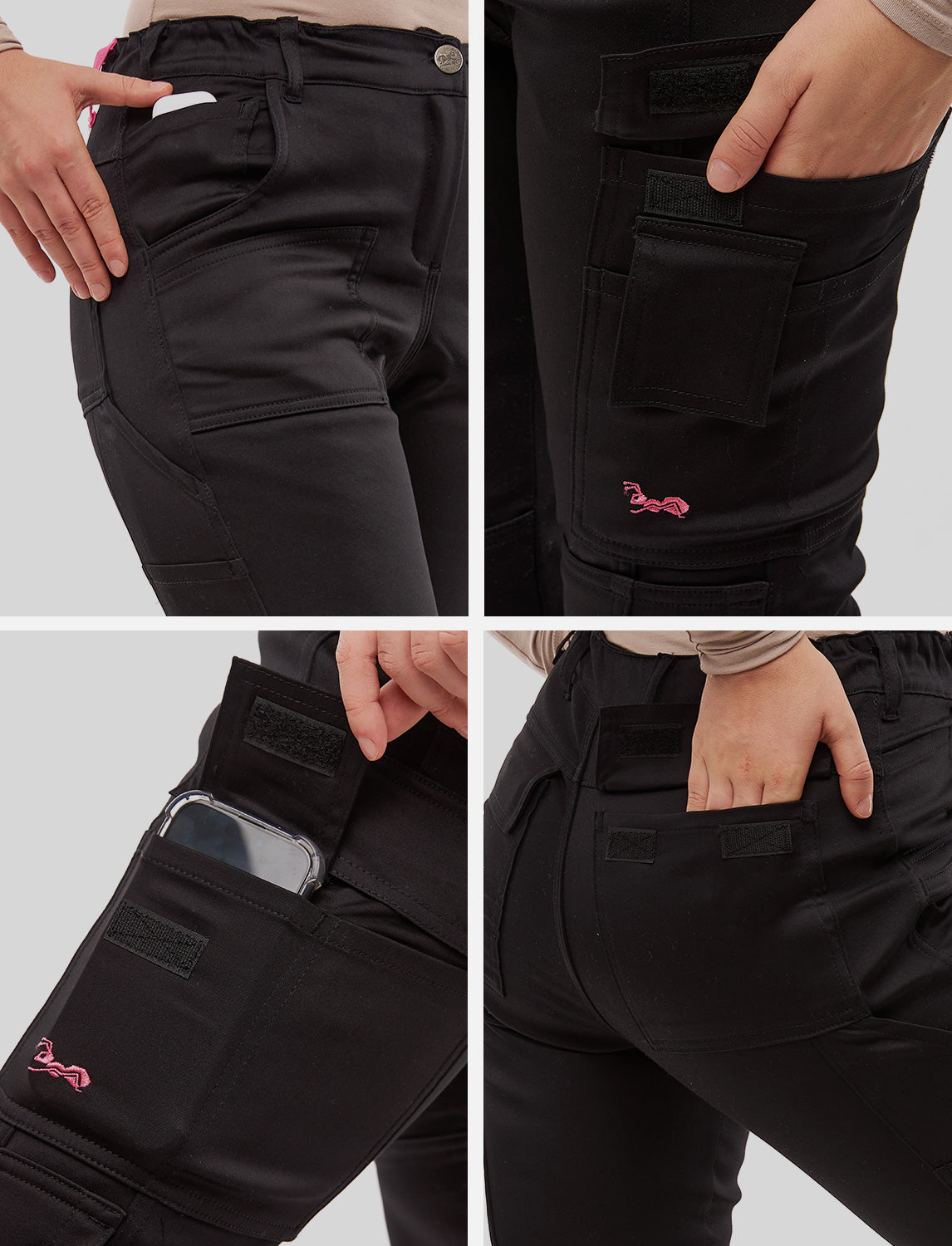 Damen Arbeitshose komplett Stretch mit Kniepolstertaschen Slim Fit