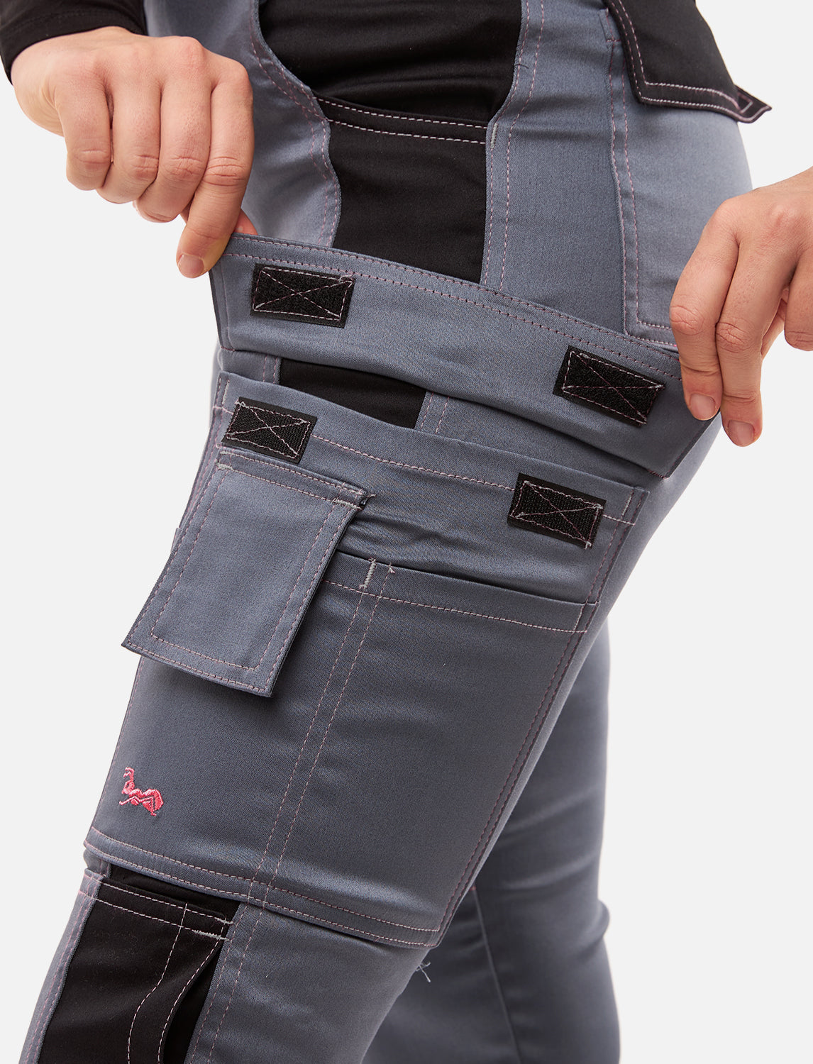 Damen Arbeitshose komplett Stretch mit Kniepolstertaschen Slim Fit