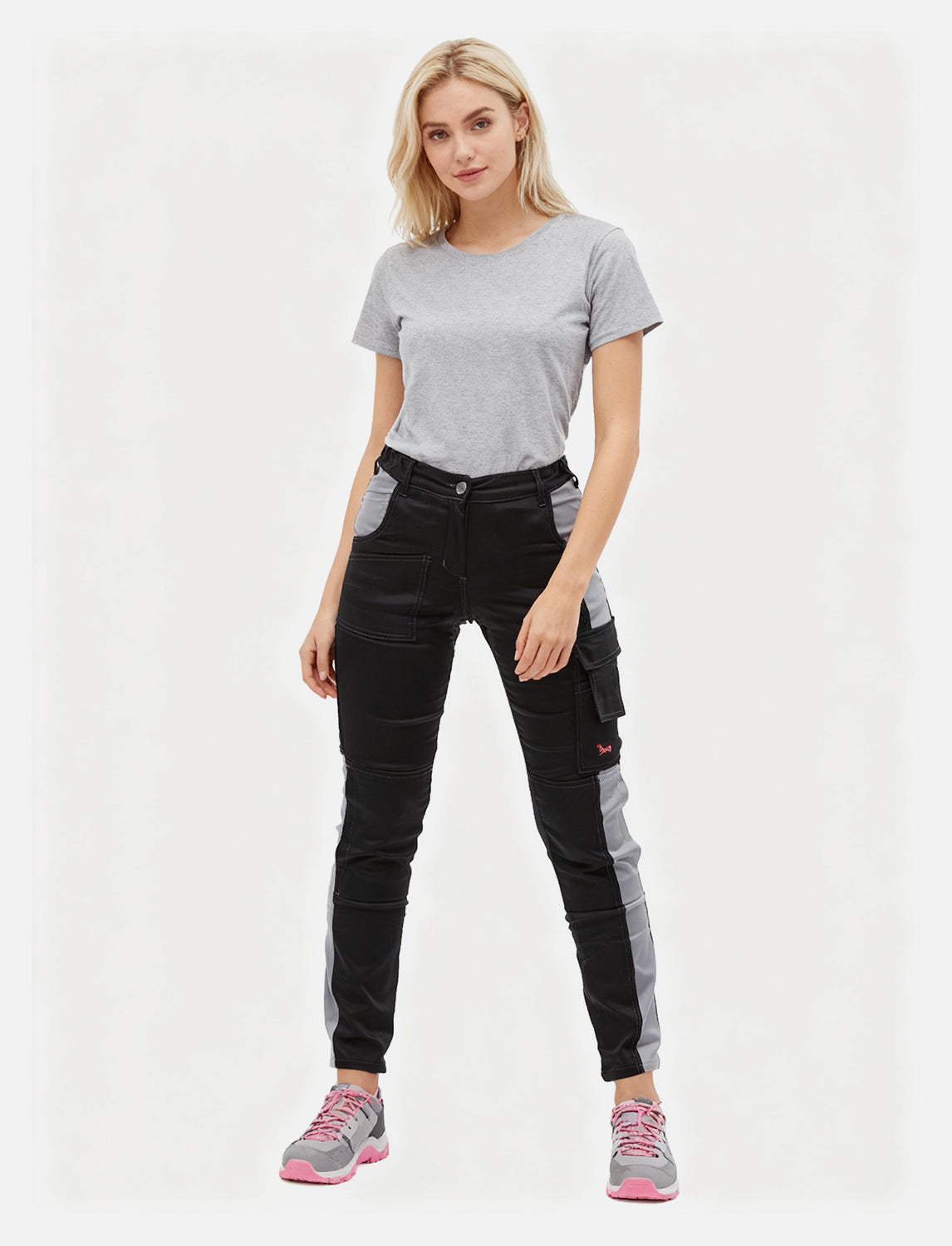 Damen Arbeitshose komplett Stretch mit Kniepolstertaschen Slim Fit