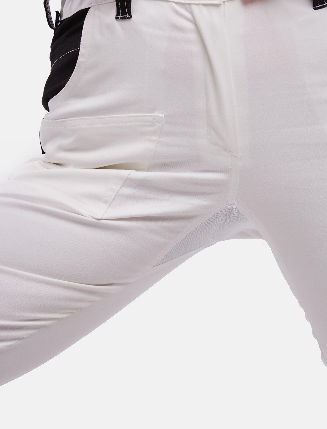 power Stretch Malerhose Damen Arbeitshose Weiß mit Kniepolstertaschen