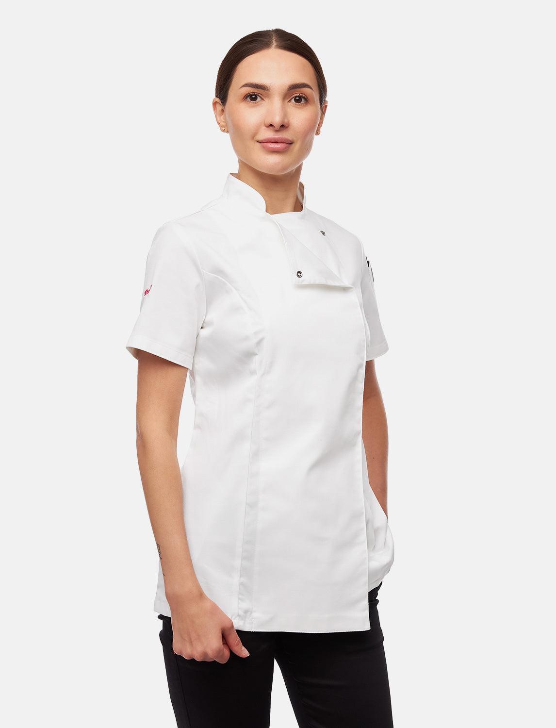 Damen Kochjacke mit dryMesh Rücken und Druckknöpfen Slim Fit