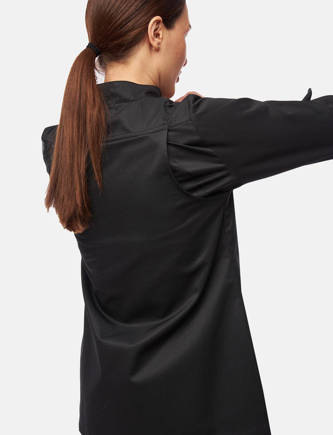 easyClean Damen Kochjacke Langarm inkl. Kugelknöpfe aus Baumwolle Regular Fit