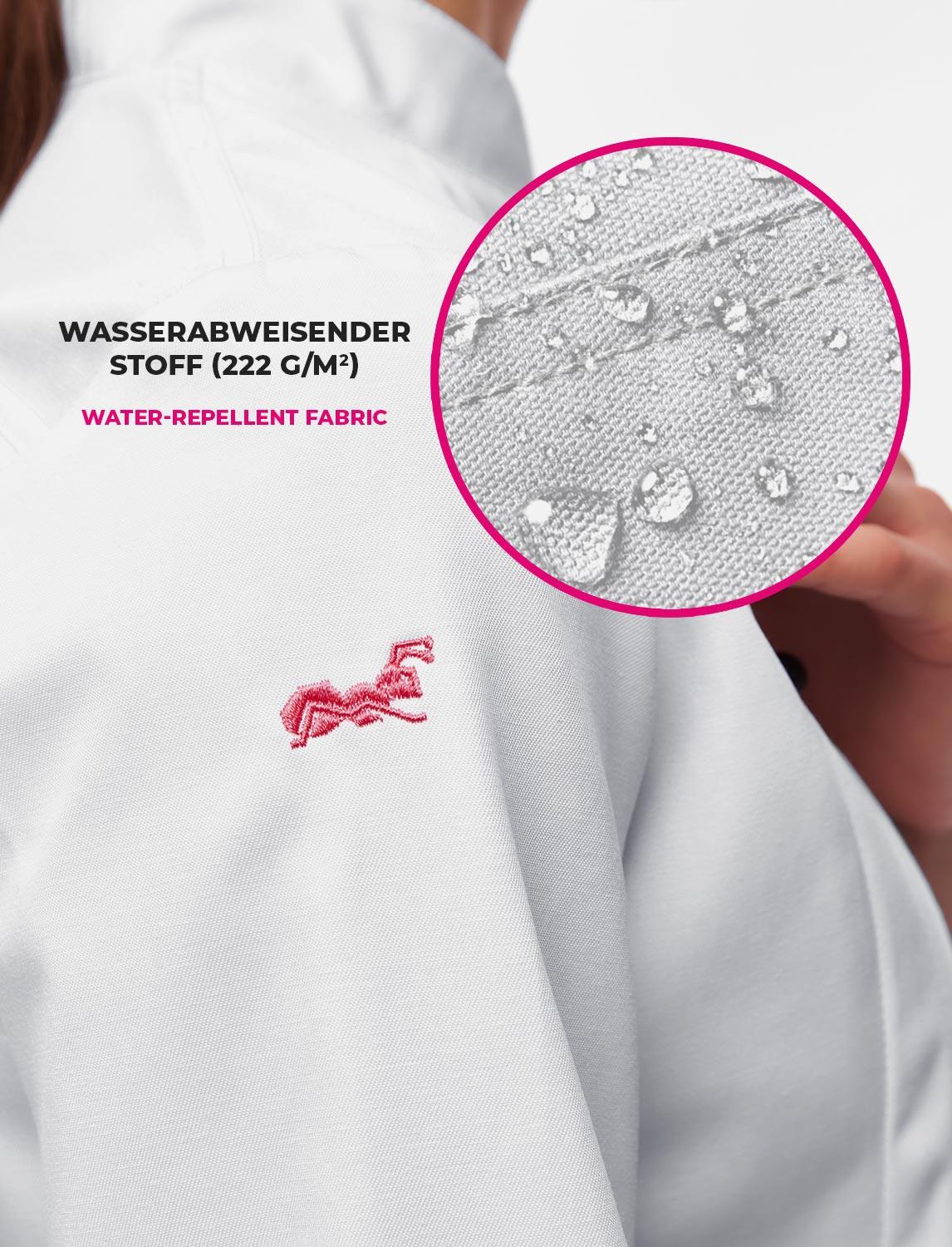 Damen Kochjacke mit Stretch Rücken inkl. Kugelknöpfe Langarm