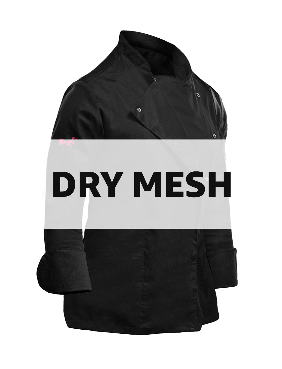 Kochjacke Damen Langarm mit Druckknöpfen easyMove und dryMesh Langarm Slim Fit Chef Uniform Jacket moderne Bäckerjacke