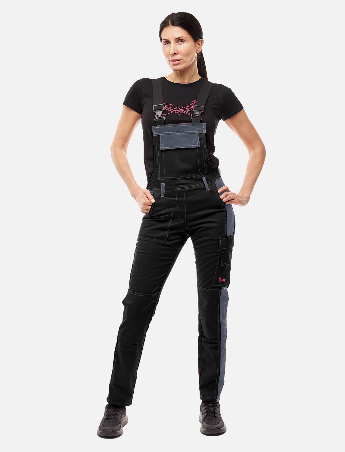 Arbeitslatzhose Damen Stretch Strong Baumwolle mit Kniepolstertaschen