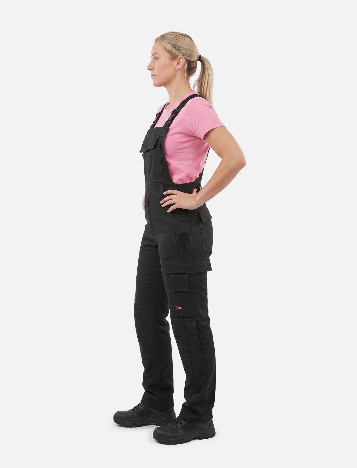 Damen Arbeitslatzhose Stretch mit Kniepolstertaschen Arbeitshose Baumwolle