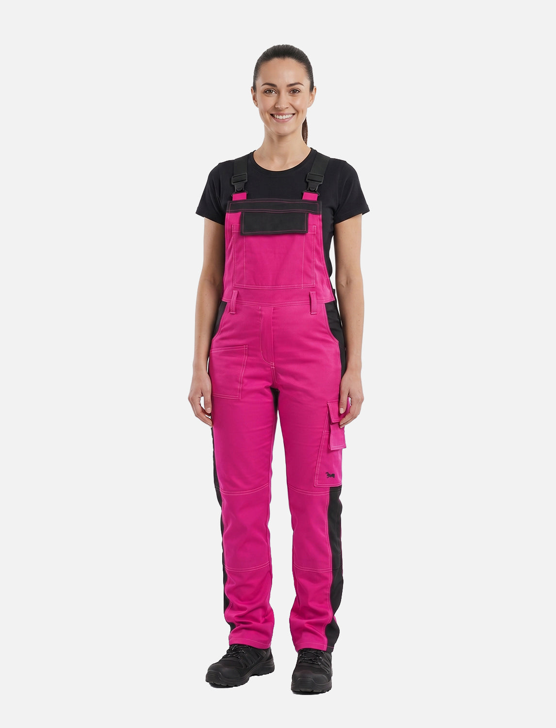 Damen Arbeitslatzhose Stretch mit Kniepolstertaschen Arbeitshose Baumwolle