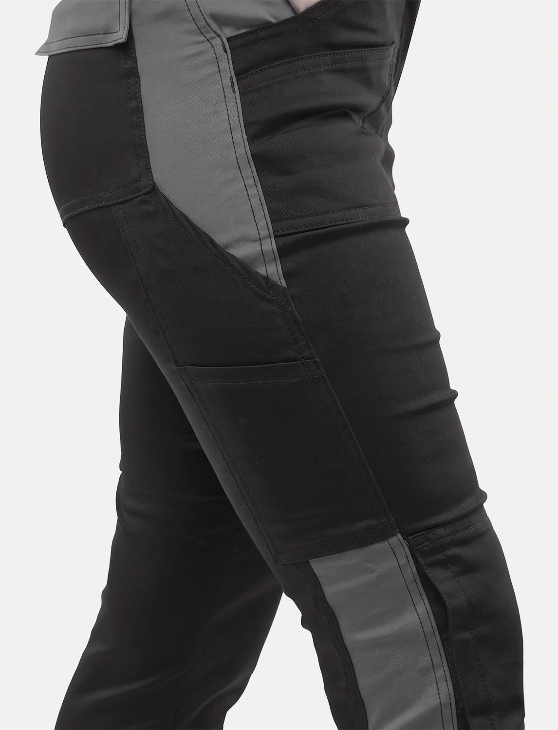 Damen Arbeitslatzhose Stretch mit Kniepolstertaschen Arbeitshose Baumwolle
