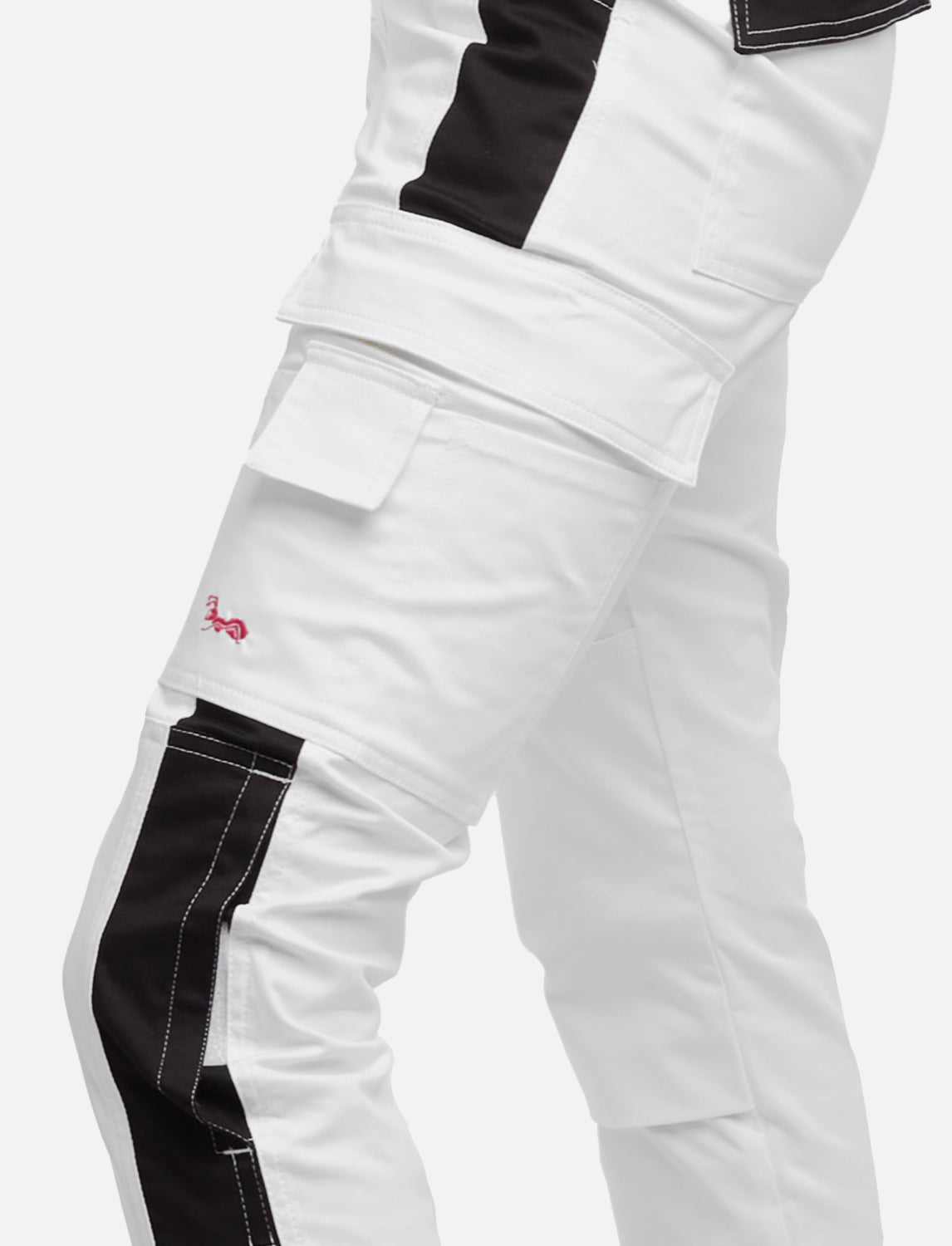 power Stretch Damen Malerhose Arbeitslatzhose Weiß mit Kniepolstertaschen