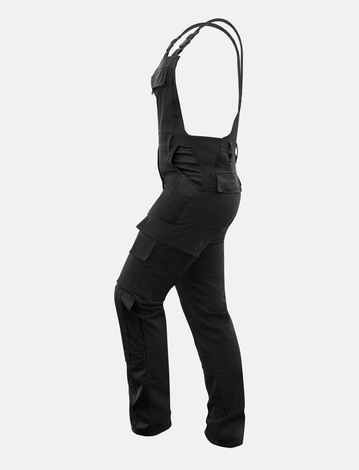 power Stretch Arbeitslatzhose Damen Latzhose mit Kniepolstertaschen