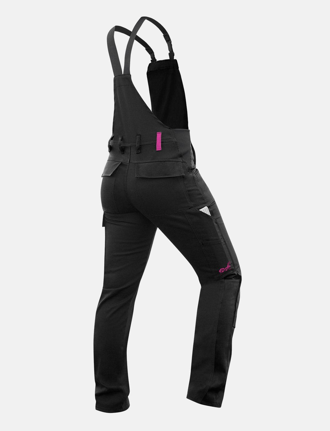 power Stretch Arbeitslatzhose Damen Latzhose mit Kniepolstertaschen