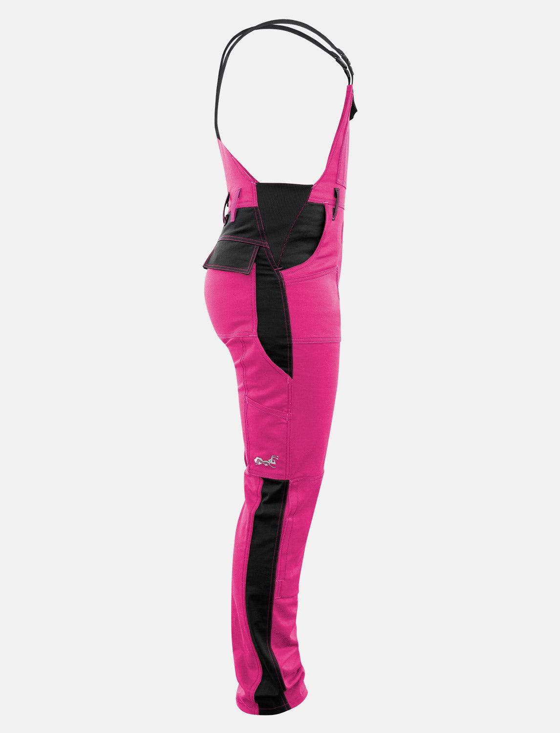 power Stretch Arbeitslatzhose Damen Latzhose mit Kniepolstertaschen