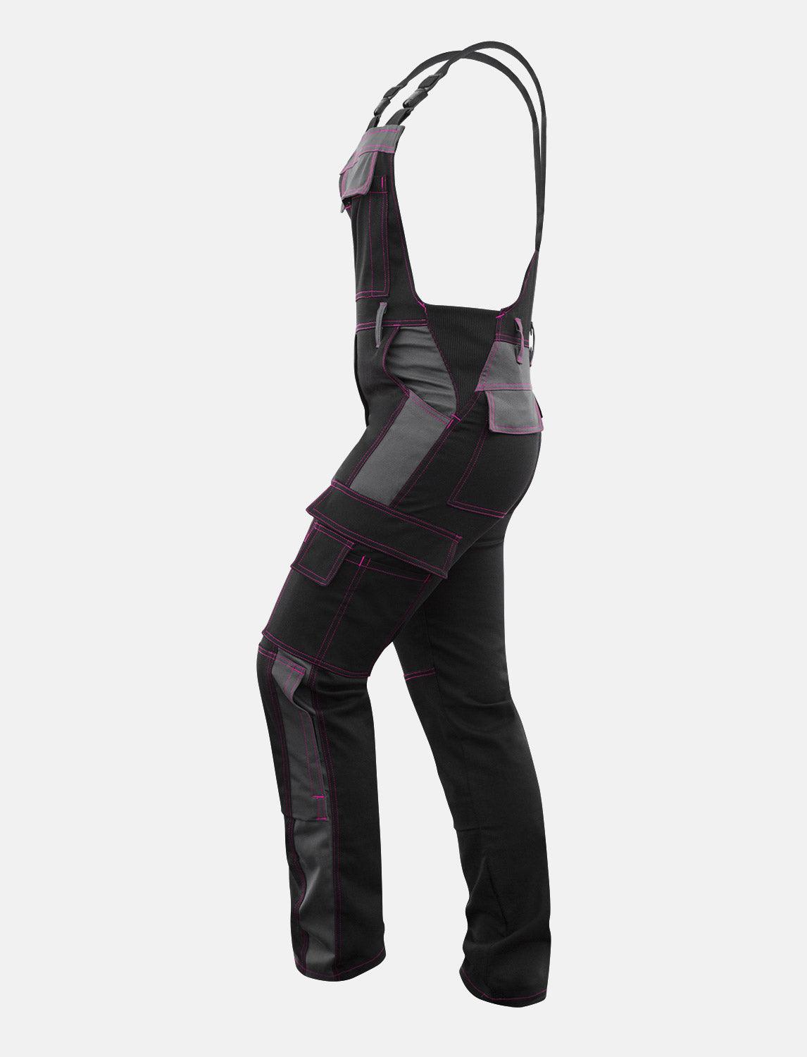 Damen Arbeitslatzhose Stretch mit Kniepolstertaschen Arbeitshose Baumwolle